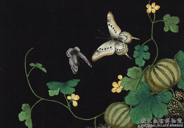 清沈振麟畫耄耋同春　冊　蝶蛾